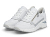 Sneakersy damskie białe Rieker N9301-60 skórzane na zamek na koturnie