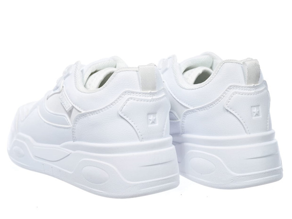 Sneakersy damskie buty całe białe Big Star SS274590 sportowe sznurowane