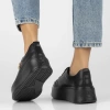 Buty sneakersy damskie czarne na platformie skórzane Filippo DP6246/26