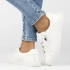 Sneakersy damskie białe Filippo DP6808/25 półbuty sznurowane skórzane	
