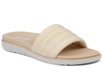 Klapki damskie beżowe Inblu SF-03 płaskie na lato wygodne lekkie miękkie