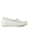 Mokasyny damskie białe Marco Tozzi 24600 półbuty skórzane wsuwane