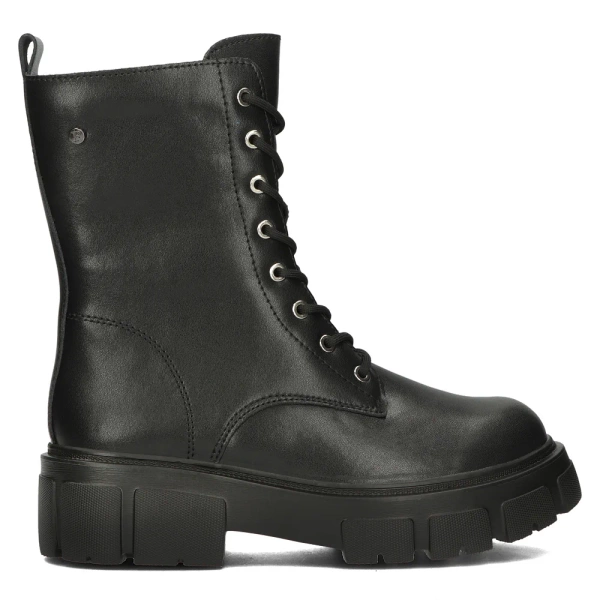 Buty zimowe damskie workery ocieplane skórzane czarne Filippo DBT4759/25