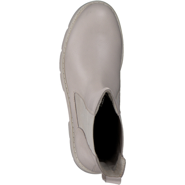 Botki sztyblety damskie ocieplane skórzane beżowe Marco Tozzi 25441