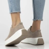 Sneakersy damskie beżowe Filippo DP6795/26 buty na platformie skórzane
