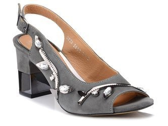 CZÓŁENKA SIMEN 2603A SZARE SKÓRA ZAMSZOWA