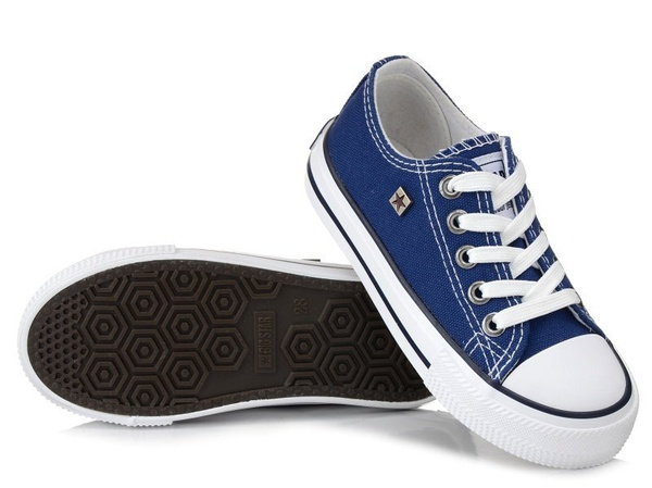 Trampki tenisówki Big Star FF374202 dziecięce granatowe sznurowane