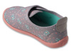 Kapcie dziecięce barefoot Befado 902X057 dziewczęce do przedszkola szare