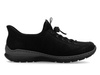 Półbuty damskie Rieker L32F1 sneakersy sportowe czarne skórzane wygodne