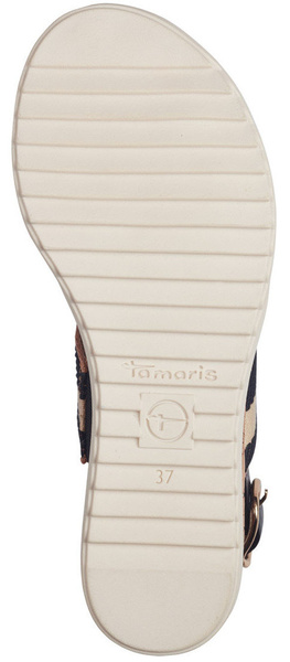 Sandały damskie na niskiej koturnie Tamaris 1-28132-42 lekkie na lato