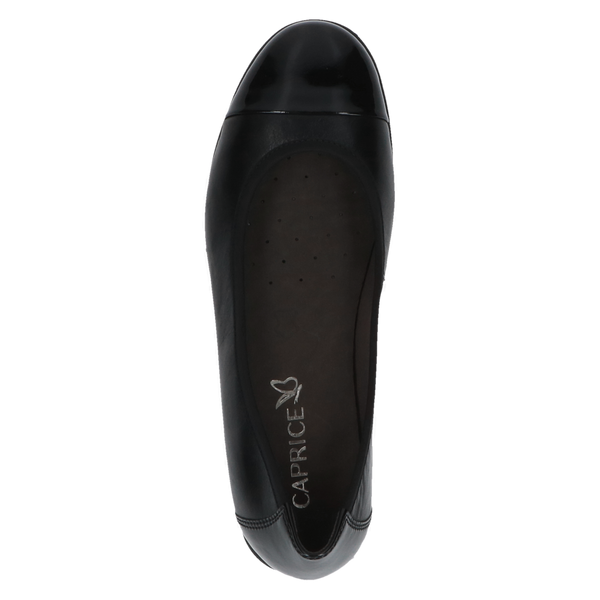 Buty damskie czarne Caprice 9-22100-41 czółenka baleriny skórzane 