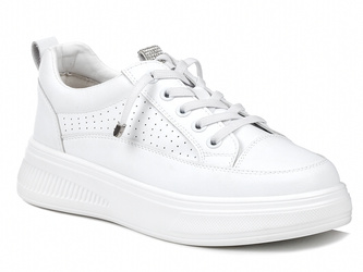 Sneakersy damskie białe skórzane na platformie lekkie T.Sokolski W25-460