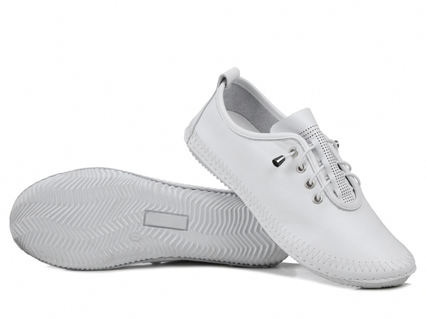 Półbuty damskie całe białe T.Sokolski 1301 buty skórzane wygodne lekkie