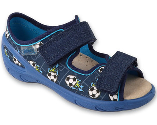 Sandały dziecięce Befado 063X020 kapcie chłopięce skórzana wkładka