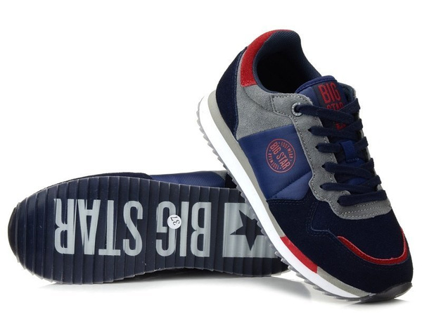Buty sportowe dziecięce BIG STAR GG274A055 granatowo szare wygodne