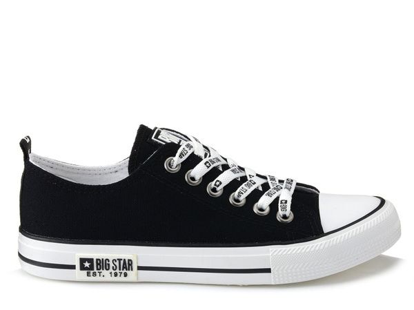 Trampki damskie Big Star KK274102 tenisówki klasyczne czarne niskie