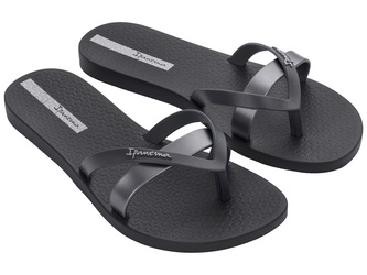 Klapki japonki Ipanema 81805-AT157 damskie plażowe basenowe grafitowe