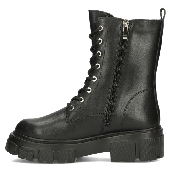 Buty zimowe damskie workery ocieplane skórzane czarne Filippo DBT4759/25