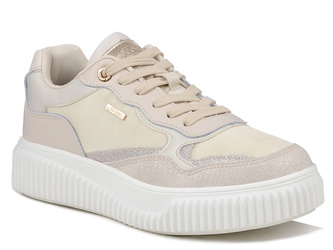 Buty damskie sportowe sneakersy skórzane na platformie Evento 8240