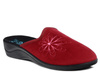 Kapcie damskie pantofle domowe bordowe Adanex 29613 zakryte palce