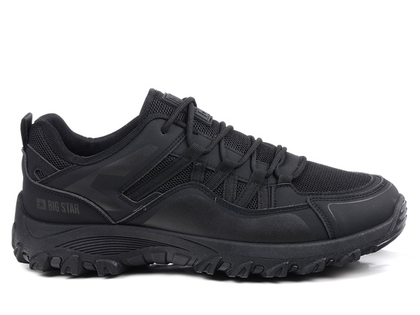 Buty męskie sportowe lekkie Big Star SS174277 sznurowane całe czarne