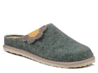 Kapcie damskie filcowe zielone Inblu CS-43 pantofle domowe zakryte palce