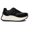 Sneakersy damskie czarne  Filippo DP6785/25 buty na platformie skórzane