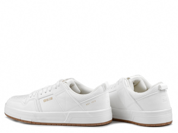 Buty męskie sportowe Big Star NN174093 białe niskie ekoskóra sznurowane