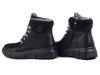 Botki damskie ocieplane buty zimowe czarne na platformie Evento 7973