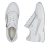 Sneakersy damskie białe Rieker N9301-60 skórzane na zamek na koturnie