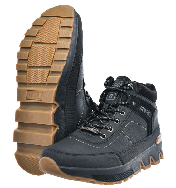 Buty męskie sportowe Big Star SS174253 jesienne czarne za kostkę 