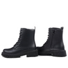Buty zimowe damskie czarne workery trapery botki ocieplane News 9122