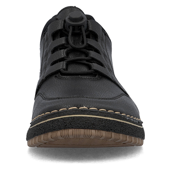 Półbuty damskie Rieker 50959 sneakersy  sportowe czarne skórzane wygodne
