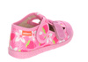 Kapcie dziewczęce do przedszkola róż Milami 118 na rzep szeroki nosek 