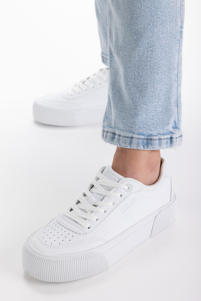 Sneakersy damskie całe białe Big Star RR274303 sportowe na platformie