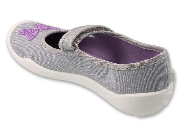 Kapcie dziecięce Befado 114Y556 dziewczęce baleriny domowe na rzepy