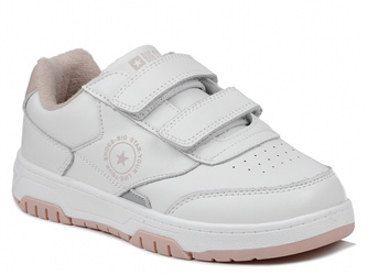 Buty dziecięce białe Big Star OO374095 dziewczęce skórzane na rzepy