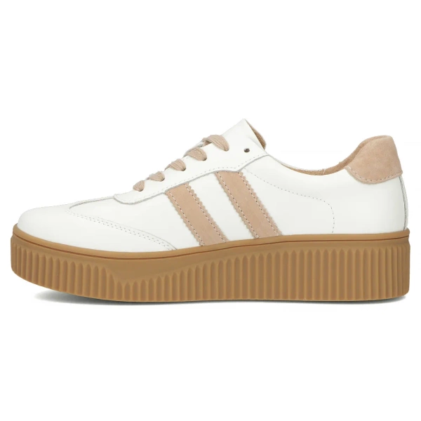 Sneakersy damskie białe na platformie skórzane Filippo DP6776/25 