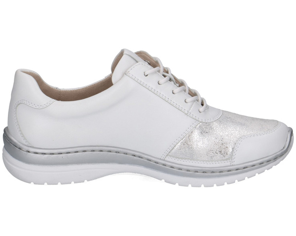  Buty skórzane damskie białe sneakersy na haluksy Caprice 23718 wygodne