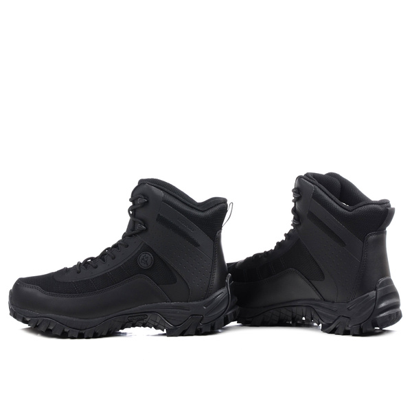 Buty męskie taktyczne wojskowe trekkingowe Vemont 9AT2016C czarne za kostkę