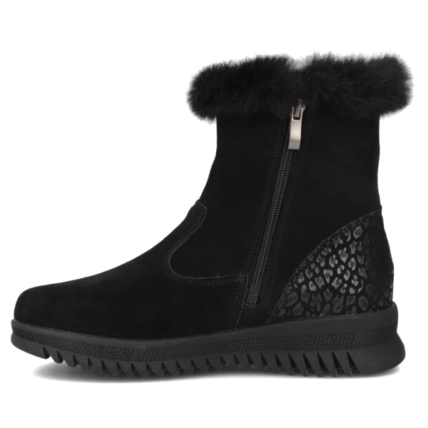 Botki damskie czarne Filippo DBT7271 zamszowe skórzane na zamek wygodne