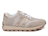 Sneakersy damskie beżowe skórzane S.Barski LR61-7096 sportowe sznurowane