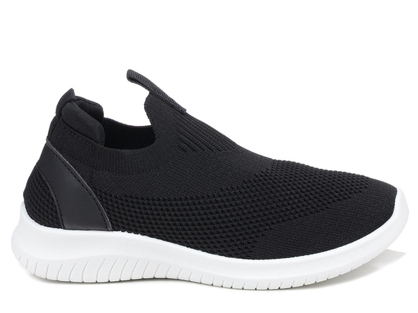 Buty dziecięce sportowe czarne Axim 24454 wsuwane tekstylne elastyczne 