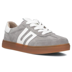 Sneakersy damskie półbuty buty sportowe Filippo DP6742/25 skórzane szare