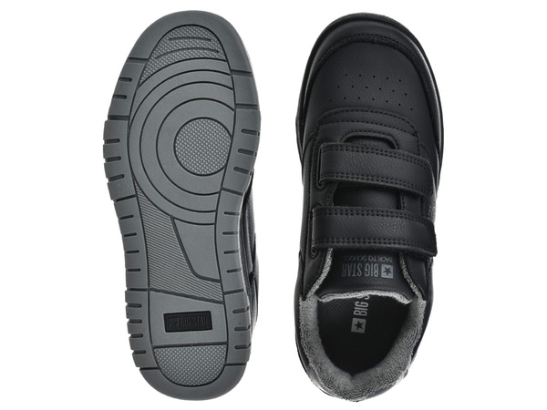 Buty dziecięce Big Star OO374096 chłopięce czarne skórzane na rzepy
