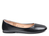 Baleriny baletki damskie ekoskóra wkładka skórzana czarne Evento 1029 
