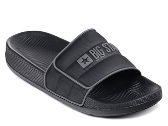 Klapki męskie czarne Big Star RR174A043 basenowe plażowe lekkie wsuwane