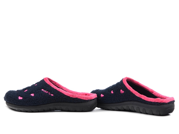 Kapcie damskie w serca Inblu ET-33 pantofle domowe zakryte wygodne