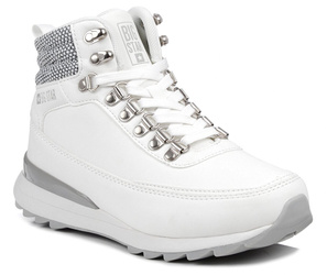 Białe buty zimowe sportowe wysokie damskie Big Star MM274675