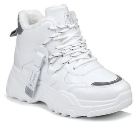 Białe sneakersy damskie ocieplane News 4356
